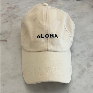 JAXSEA Billy Hawaii Aloha Baseball Cap in cream